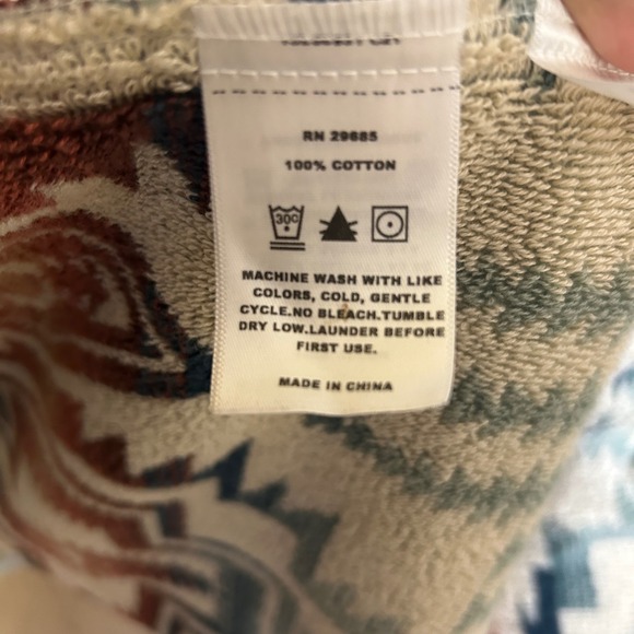 Pendleton Silver Blue Harding Star Robe is Southwestern Sage Green M - Picture 9 of 9